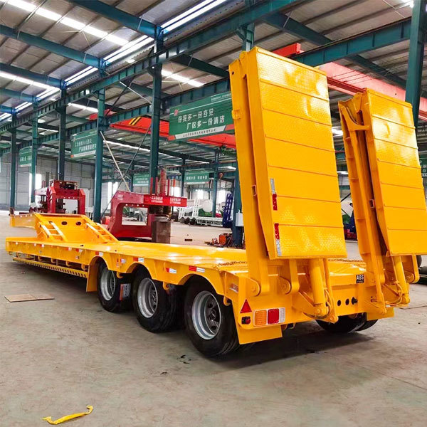 Retractable 20-foot and 40-foot flatbed trailers, 345 axle trailers, low-bed drawbar trailers, container transport trailers, low-bed semi-trailers