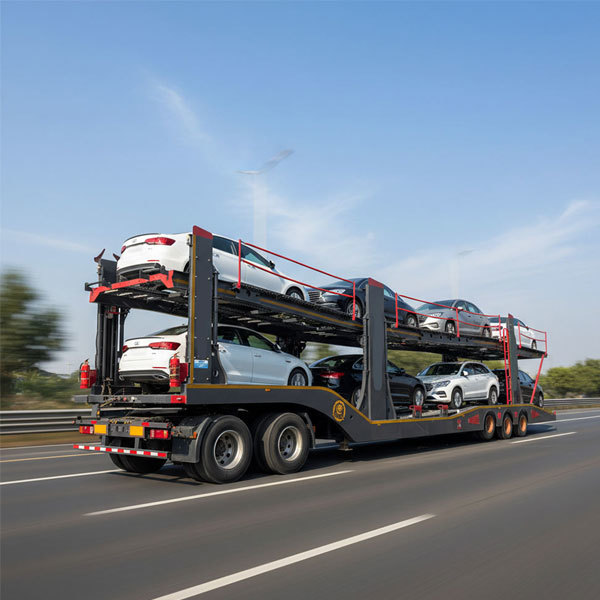 Three-axle transport vehicle, 6-car/8-car transport trailer, car transport semi-trailer, car transport semi-trailer