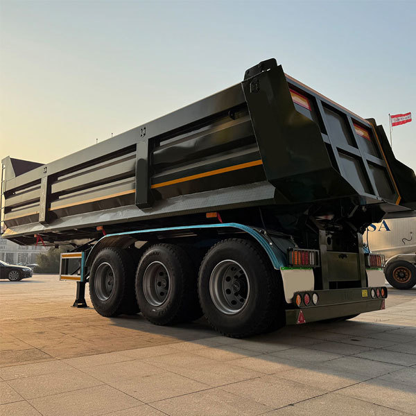 High-quality three-axle and four-axle 40-60 ton mining rear hydraulic tipper semi-trailers