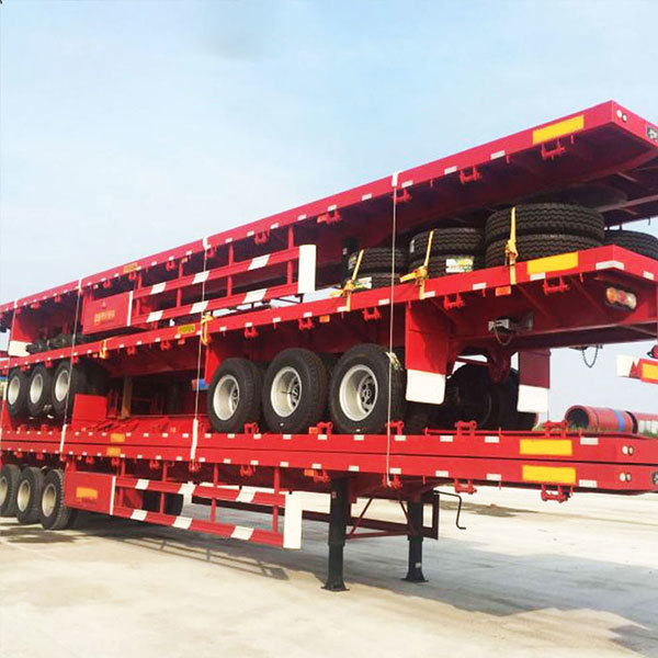 Used 2-axle, 3-axle, and 4-axle semi-trailers, with load capacities ranging from 30 to 100 tons; 20-foot, 45-foot, and 40-foot container flatbed semi-trailers.