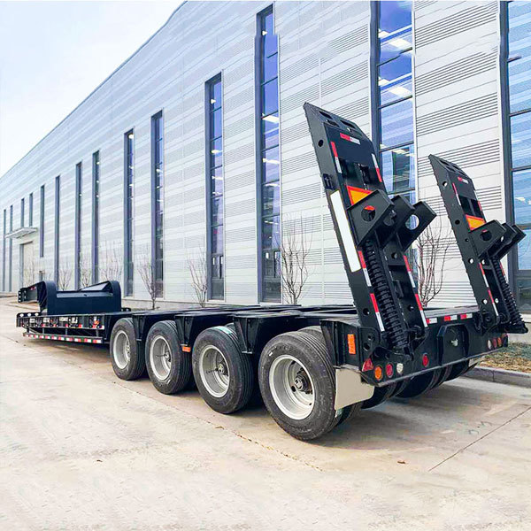 Retractable 20-foot and 40-foot flatbed trailers, 345 axle trailers, low-bed drawbar trailers, container transport trailers, low-bed semi-trailers