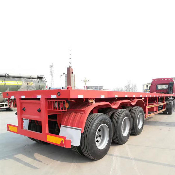 40-foot container flatbed trailer, 3-axle flatbed semi-trailer
