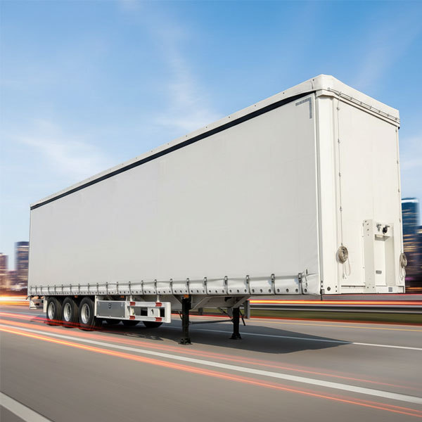 Three-axle box truck trailer or curtain semi-trailer, with a payload of 30-80 tons.