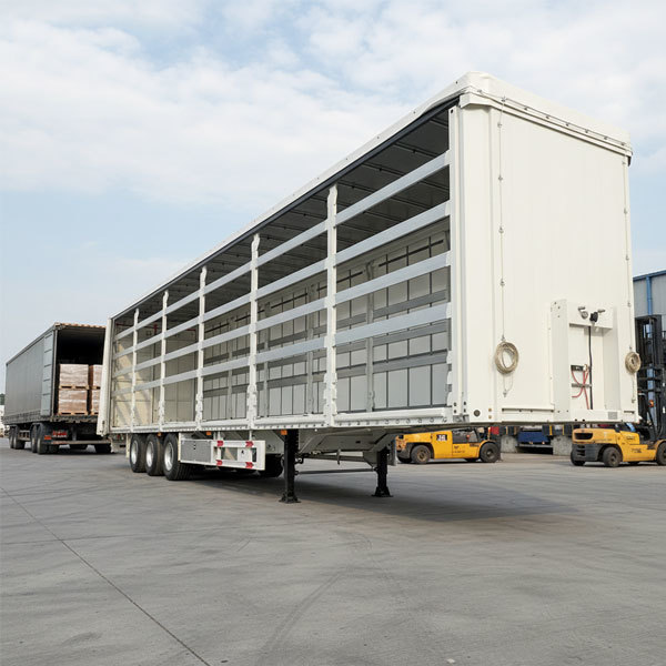 Semi-trailer side curtains, elegant truck trailers, with box trailer side curtains