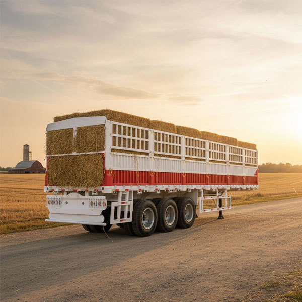 3-axle, 4-axle, 40-foot, 60-ton, 80-ton livestock fence transport semi-trailer
