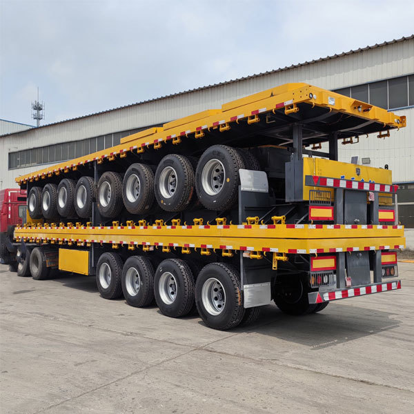 New type of truck trailer, 40-foot flatbed container semi-trailer