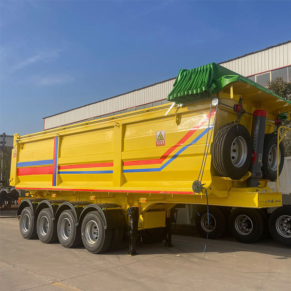 3-axle, 4-axle, 40 cubic meter hydraulic heavy-duty rear-discharge self-dumping trailer