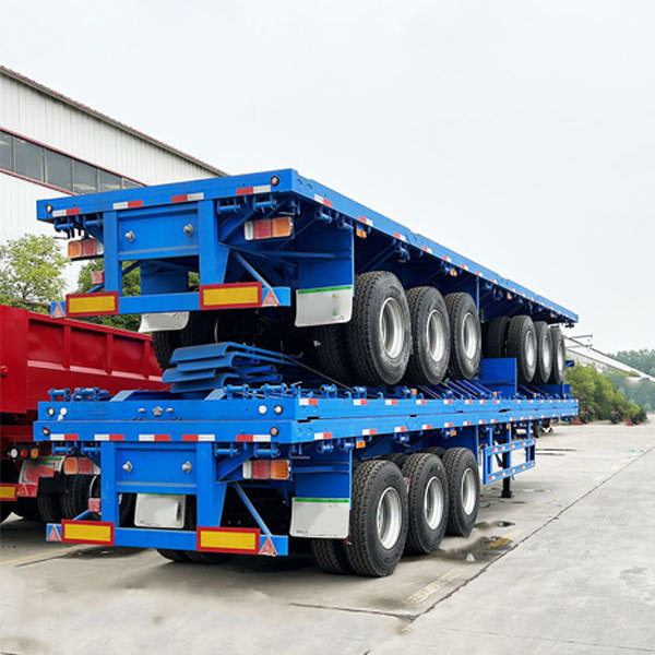 New type of truck trailer, 40-foot flatbed container semi-trailer