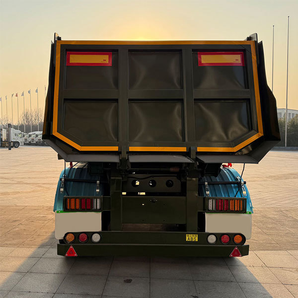 High-quality three-axle and four-axle 40-60 ton mining rear hydraulic tipper semi-trailers