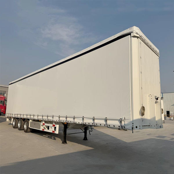 40/45/53-foot curtain semi-trailer with openable side curtain doors; the tarpaulin is made of steel.