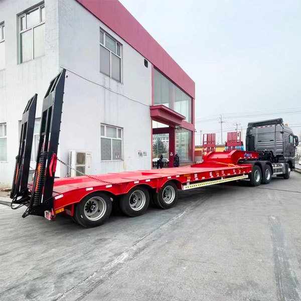 Heavy-duty low-bed trailers, 3-axle, 4-axle, and 5-axle low-bed trailers, 80-ton and 100-ton low-bed semi-trailers