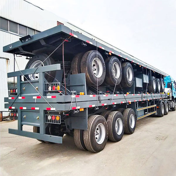 40-foot flatbed semi-trailer chassis, container semi-trailer, flatbed trailer
