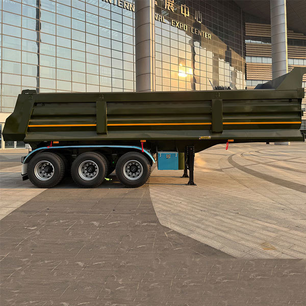 100-ton 44-cubic-meter self-dumping semi-trailer, 643-axle self-dumping semi-trailer