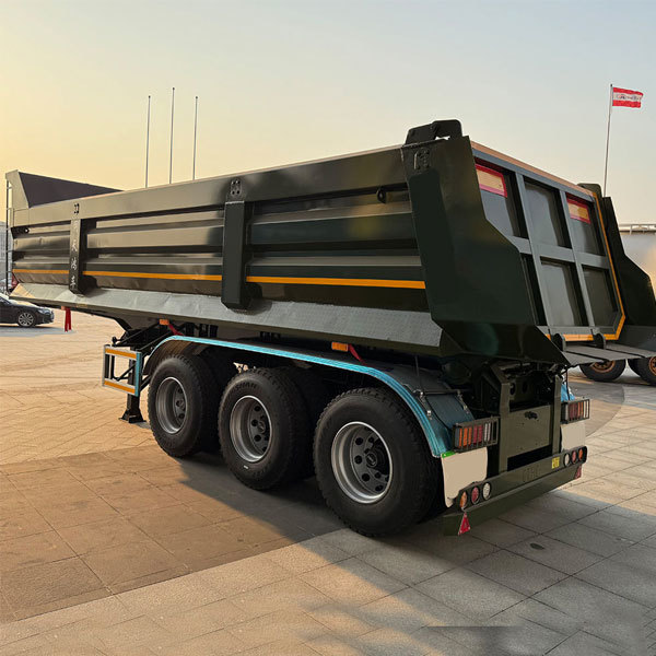 High-quality three-axle and four-axle 40-60 ton mining rear hydraulic tipper semi-trailers