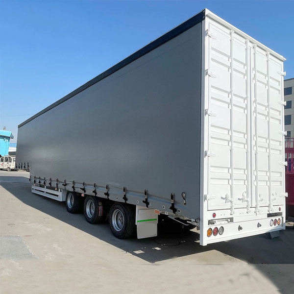 40/45/53 ft semi-trailer, with side-opening curtains, made of steel.