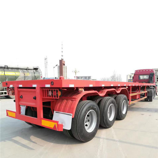 Three-axle 20-foot/40-foot container trailer/flatbed semi-trailer with container lock