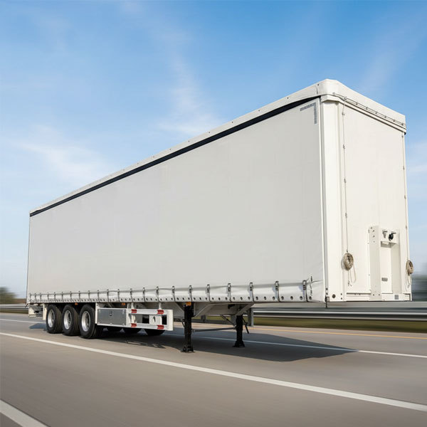 40/45/53-foot curtain semi-trailer with openable side curtain doors; the tarpaulin is made of steel.