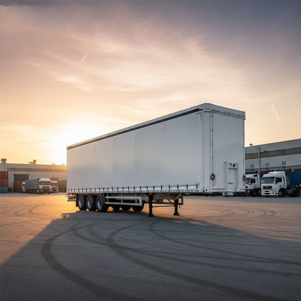 Three-axle 50-ton curtain sidewall semi-trailer truck, box trailer, 45-foot fenced cargo trailer