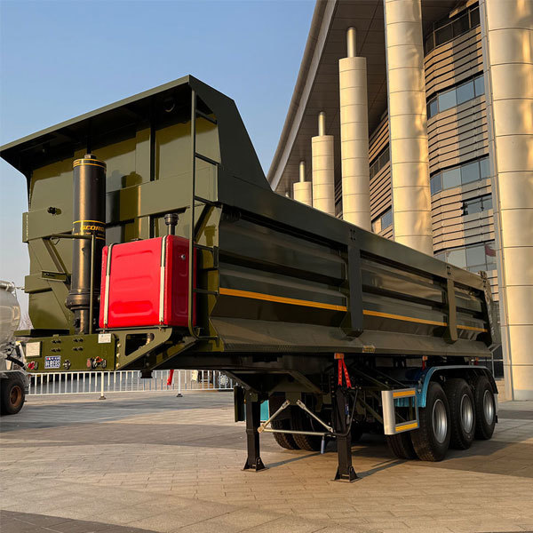 100-ton 44-cubic-meter self-dumping semi-trailer, 643-axle self-dumping semi-trailer
