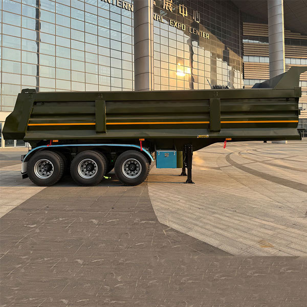 High-quality three-axle and four-axle 40-60 ton mining rear hydraulic tipper semi-trailers