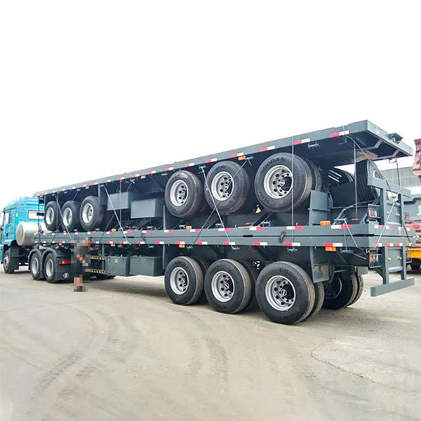 40-foot flatbed semi-trailer chassis, container semi-trailer, flatbed trailer