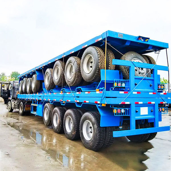 Used 2-axle, 3-axle, and 4-axle semi-trailers, with load capacities ranging from 30 to 100 tons; 20-foot, 45-foot, and 40-foot container flatbed semi-trailers.