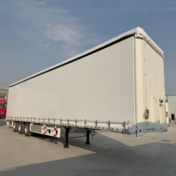 Three-axle 50-ton curtain sidewall semi-trailer truck, box trailer, 45-foot fenced cargo trailer
