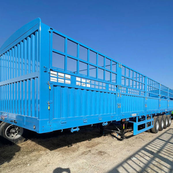 345 axle 50-100 ton steel semi-trailer truck with side walls