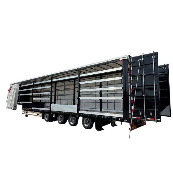 Steel PVC coated tarpaulin, suitable for side curtain trailers, steel truck trailers, with PVC side curtains.