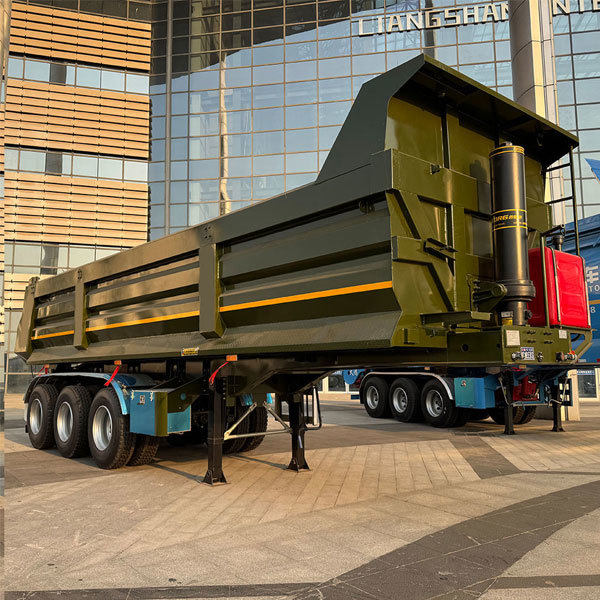 100-ton 44-cubic-meter self-dumping semi-trailer, 643-axle self-dumping semi-trailer