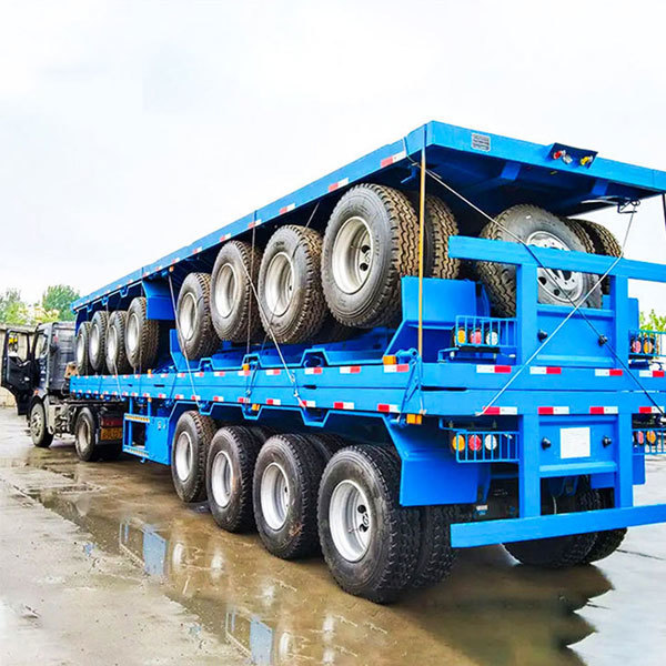 Three-axle 20-foot/40-foot container trailer/flatbed semi-trailer with container lock